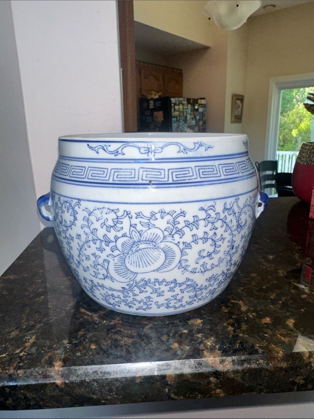 Chinese Cobalt Blue White Porcelain Antique Vintage Pot
